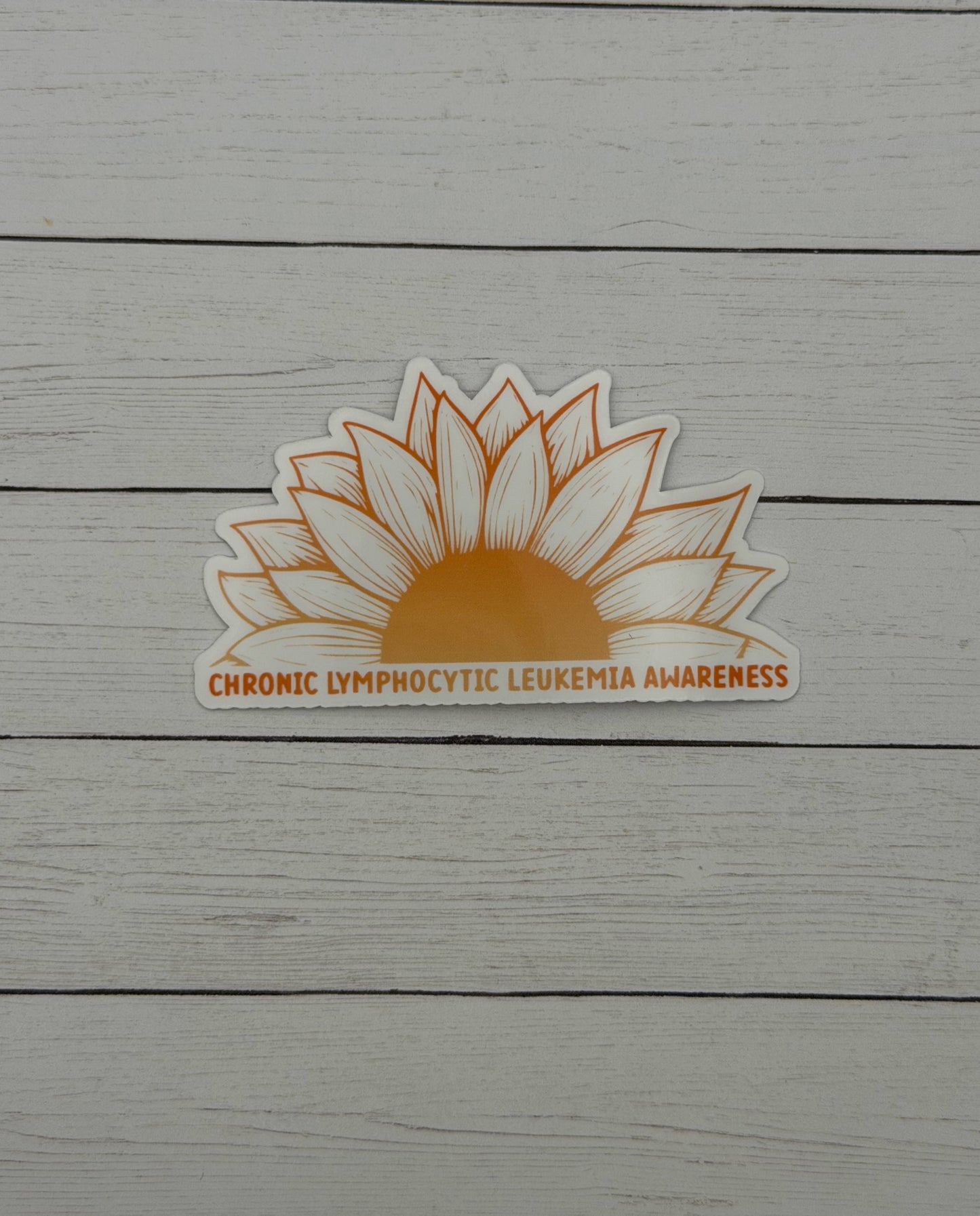 Chronic Lymphocytic Leukemia (CLL) Awareness Sunflower Sticker or Magnet