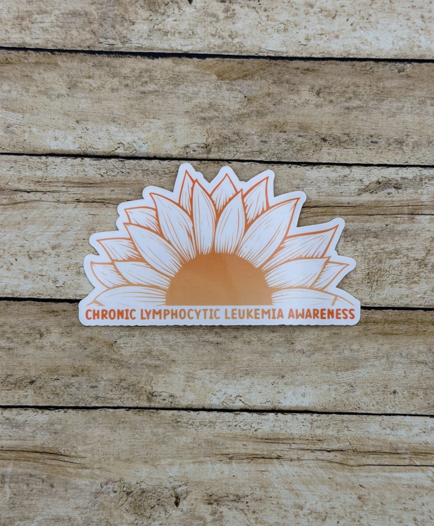 Chronic Lymphocytic Leukemia (CLL) Awareness Sunflower Sticker or Magnet