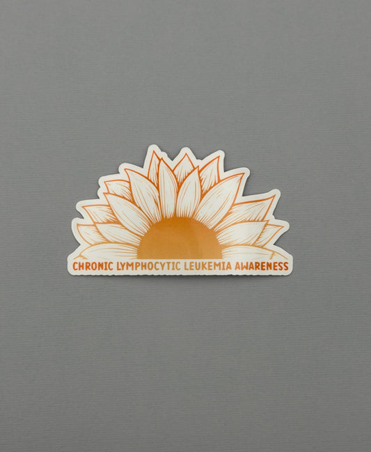 Chronic Lymphocytic Leukemia (CLL) Awareness Sunflower Sticker or Magnet