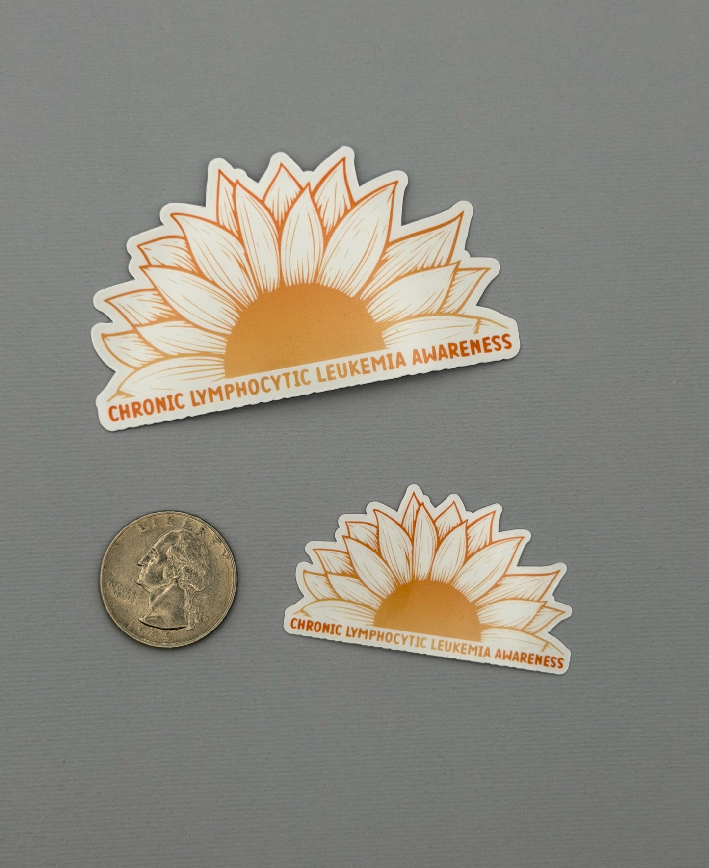 Chronic Lymphocytic Leukemia (CLL) Awareness Sunflower Sticker or Magnet