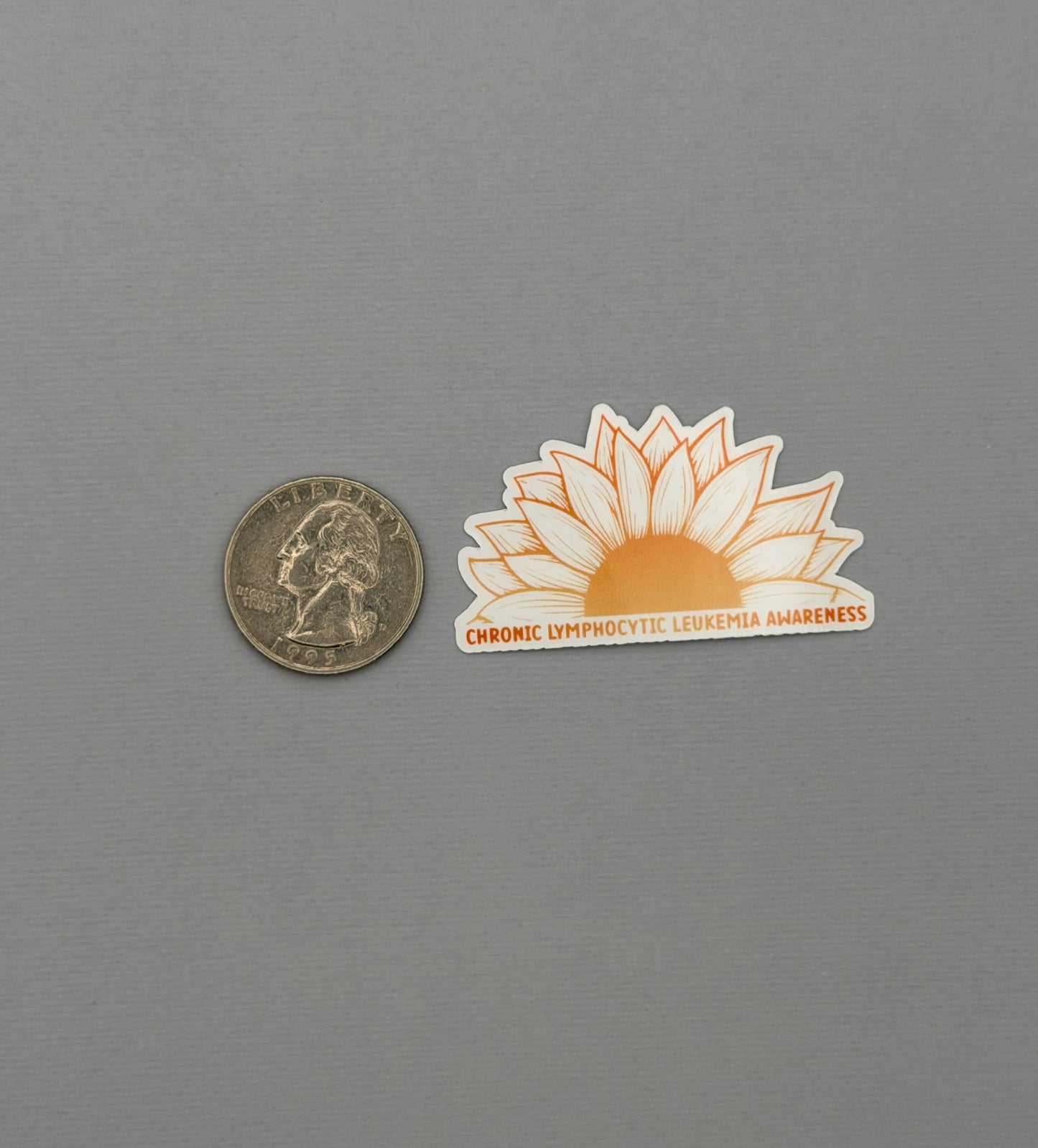 Chronic Lymphocytic Leukemia (CLL) Awareness Sunflower Sticker or Magnet