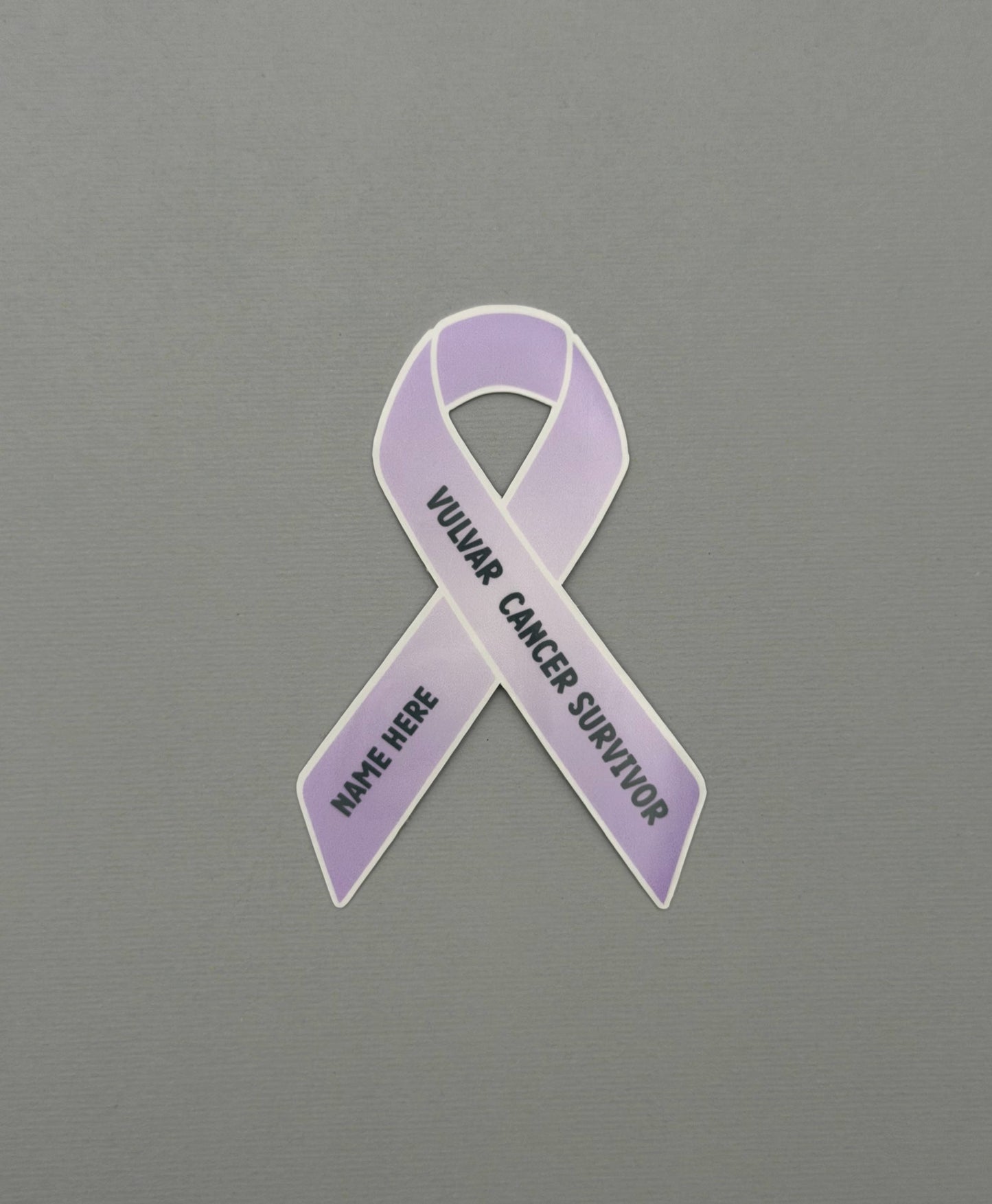 Vulvar Cancer Awareness Custom Ribbon Sticker or Magnet