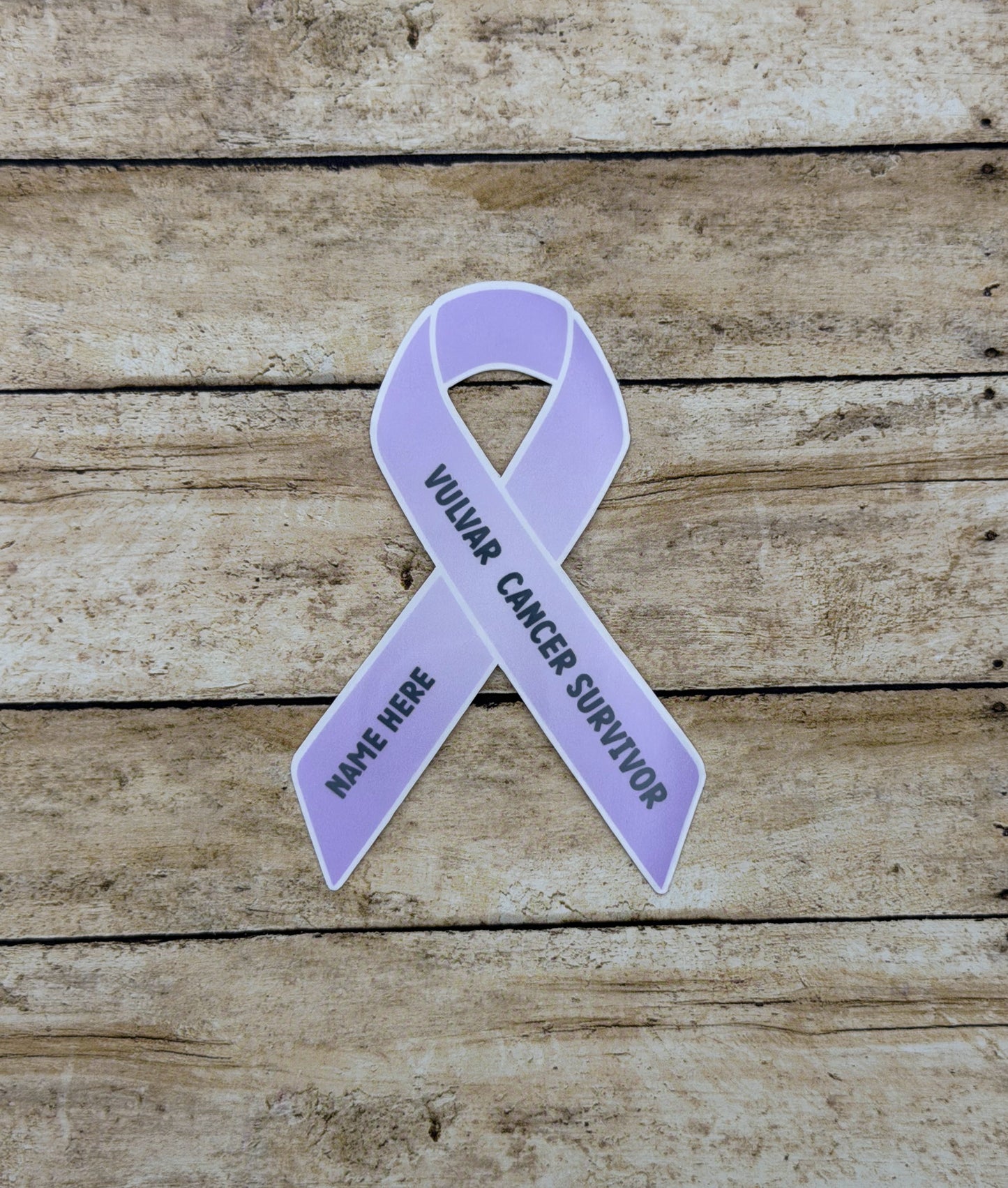 Vulvar Cancer Survivor Custom Ribbon Sticker or Magnet