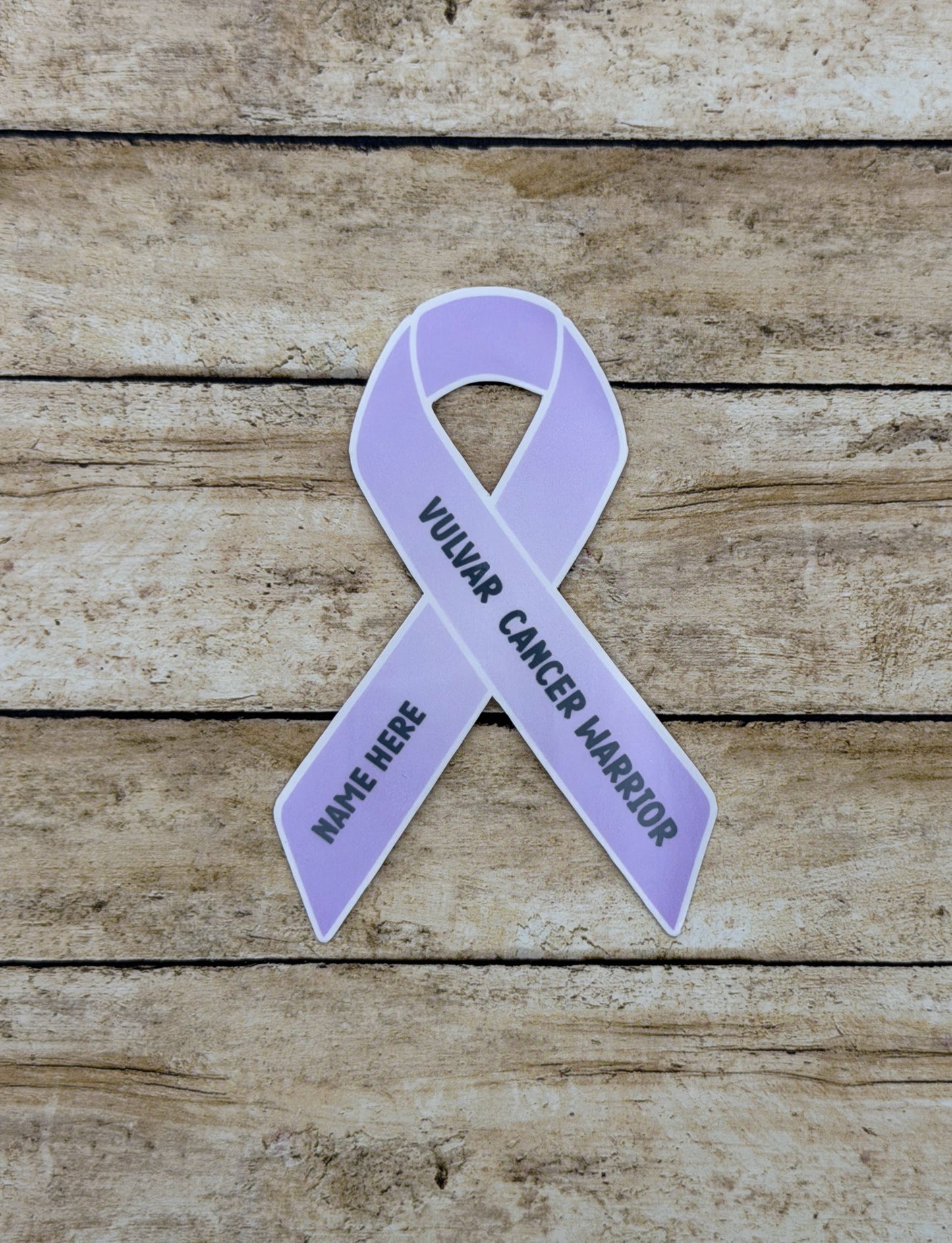 Vulvar Cancer Warrior Custom Ribbon Sticker or Magnet