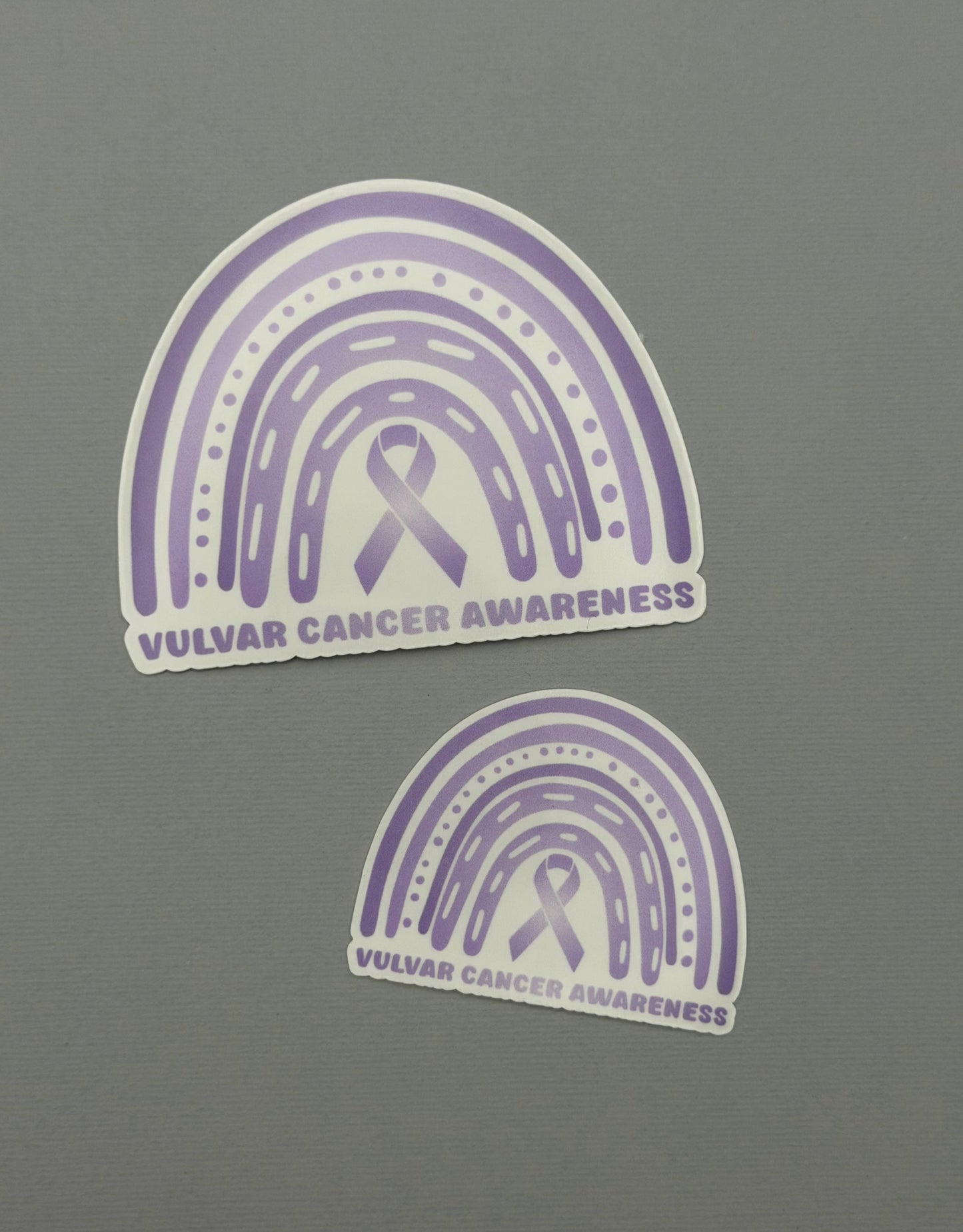 Vulvar Cancer Awareness Rainbow Sticker or Magnet