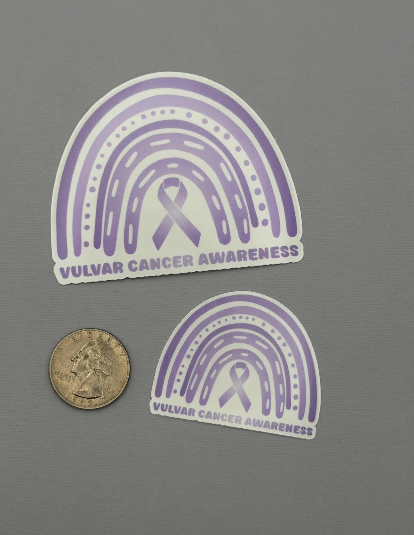 Vulvar Cancer Awareness Rainbow Sticker or Magnet