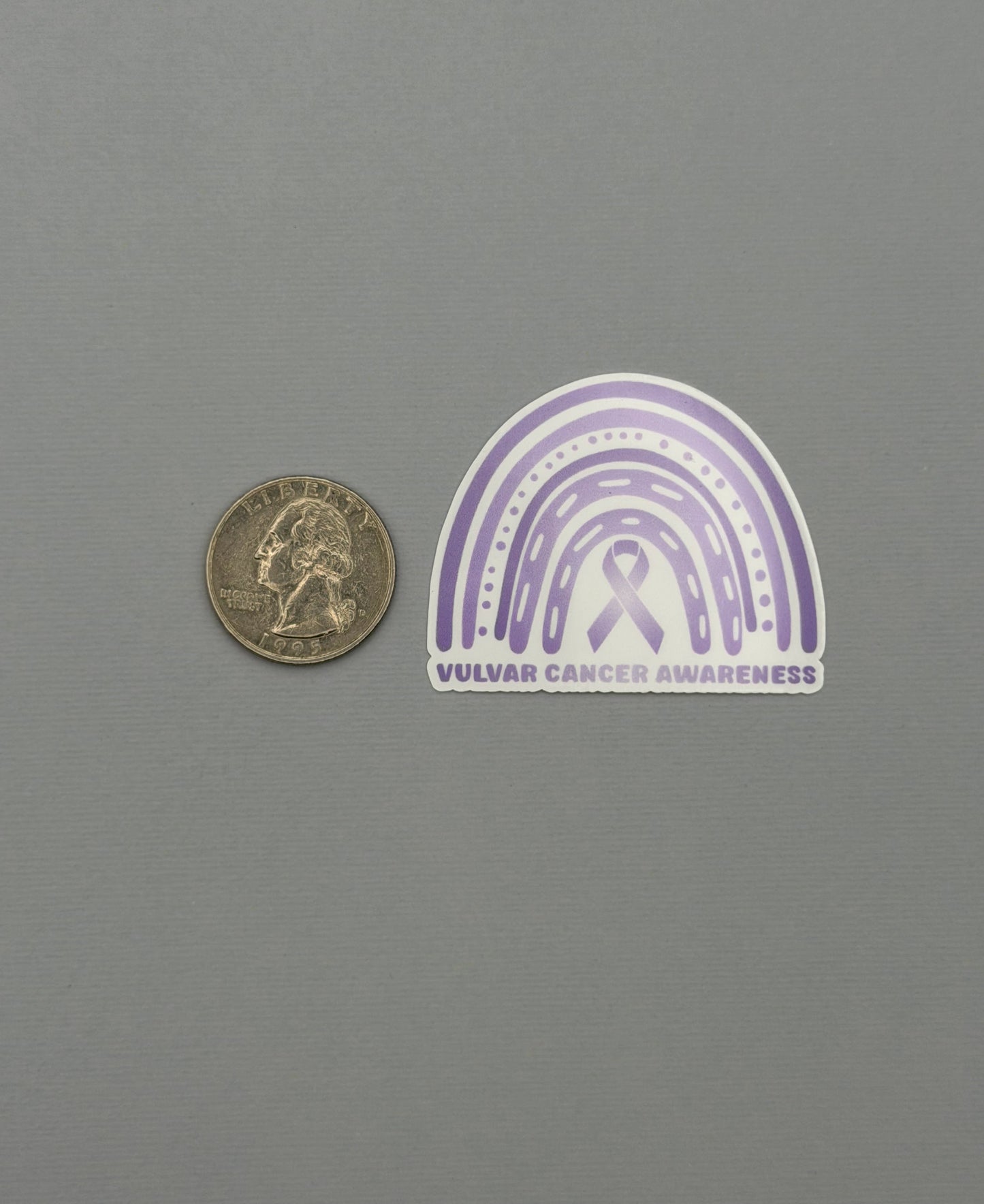 Vulvar Cancer Awareness Rainbow Sticker or Magnet