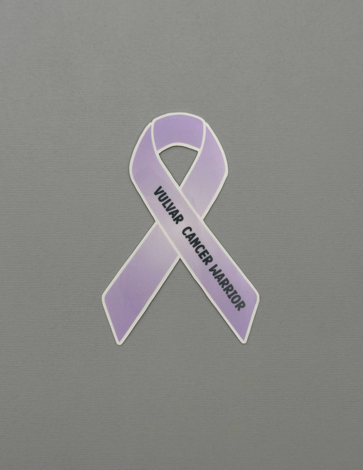Vulvar Cancer Warrior Ribbon Sticker or Magnet