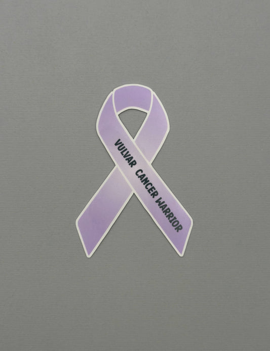 Vulvar Cancer Warrior Ribbon Sticker or Magnet