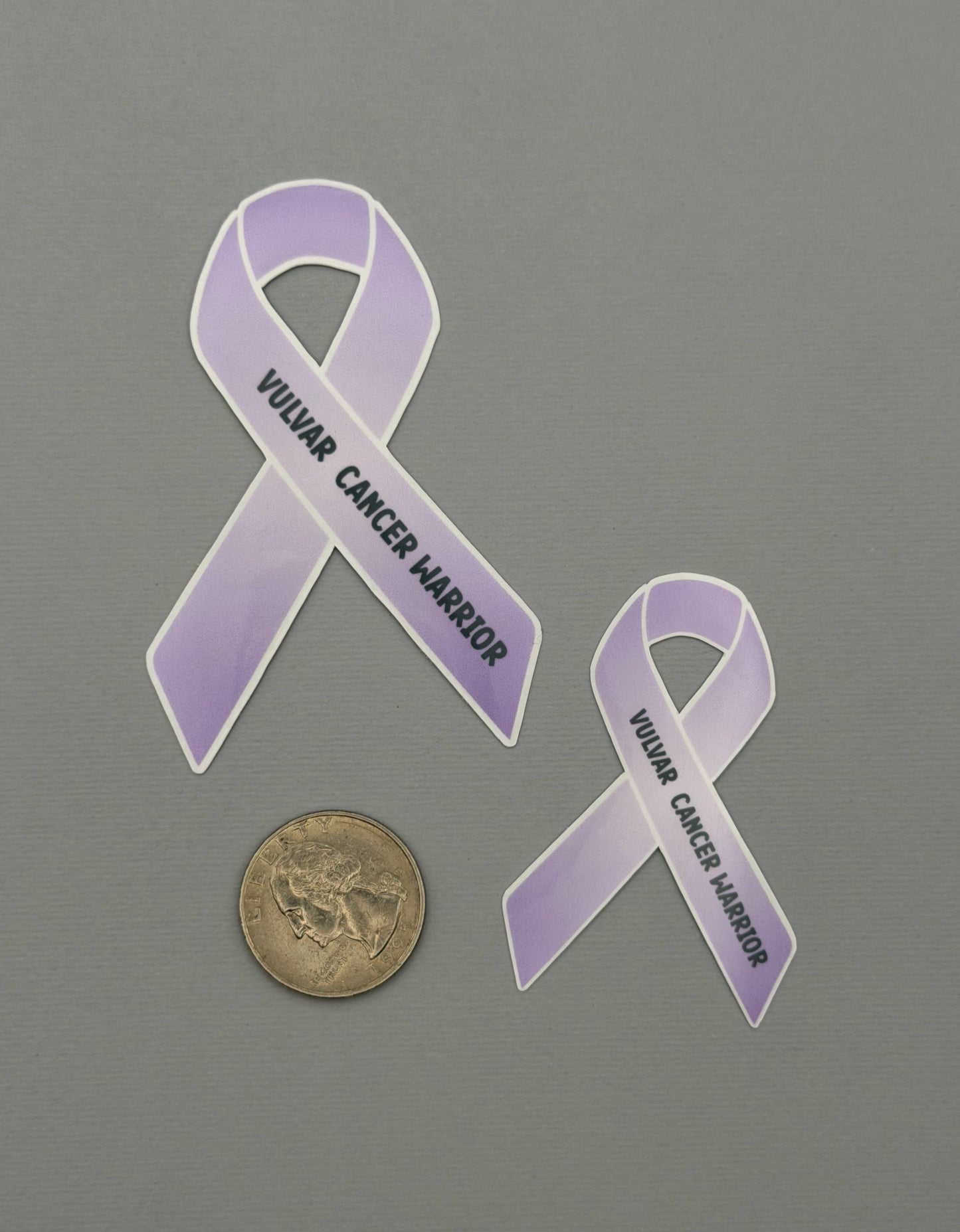 Vulvar Cancer Warrior Ribbon Sticker or Magnet