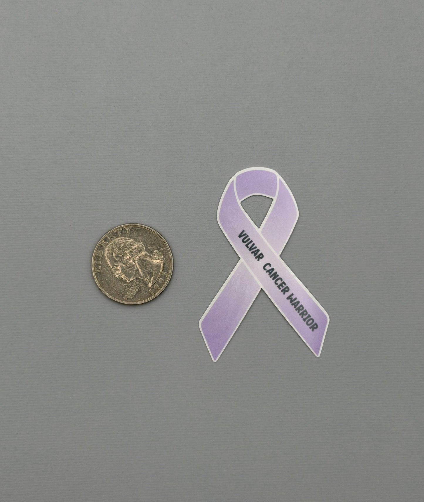 Vulvar Cancer Warrior Ribbon Sticker or Magnet