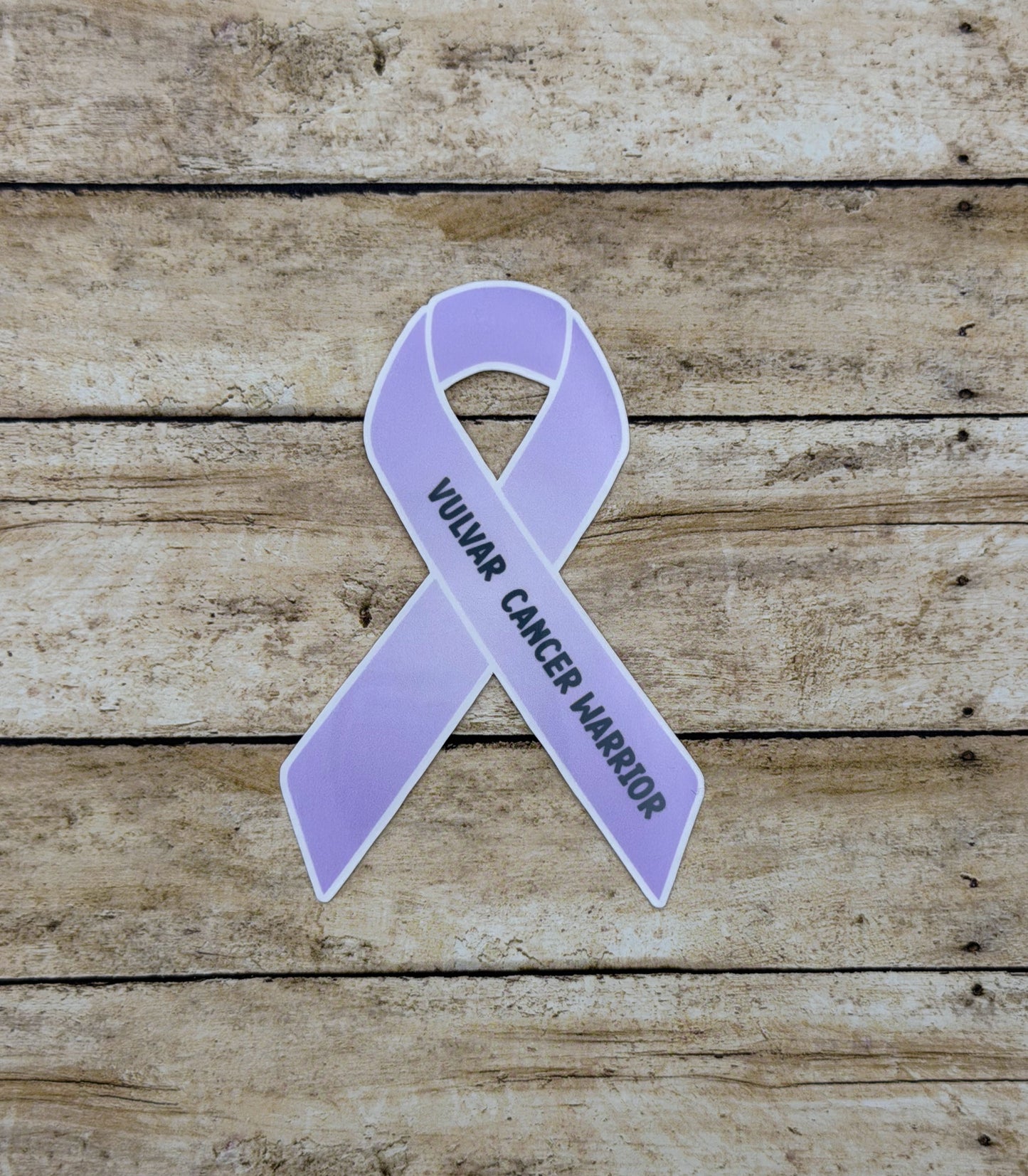 Vulvar Cancer Warrior Ribbon Sticker or Magnet