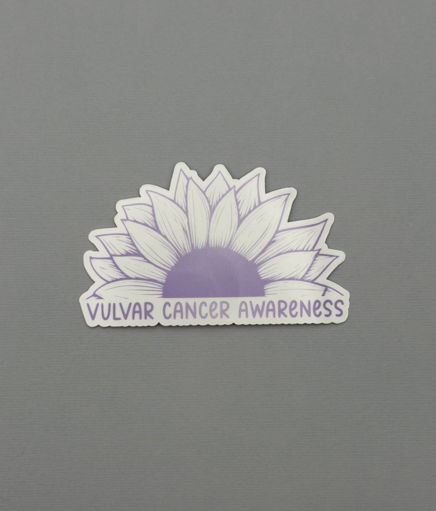 Vulvar Cancer Awareness Sunflower Sticker or Magnet
