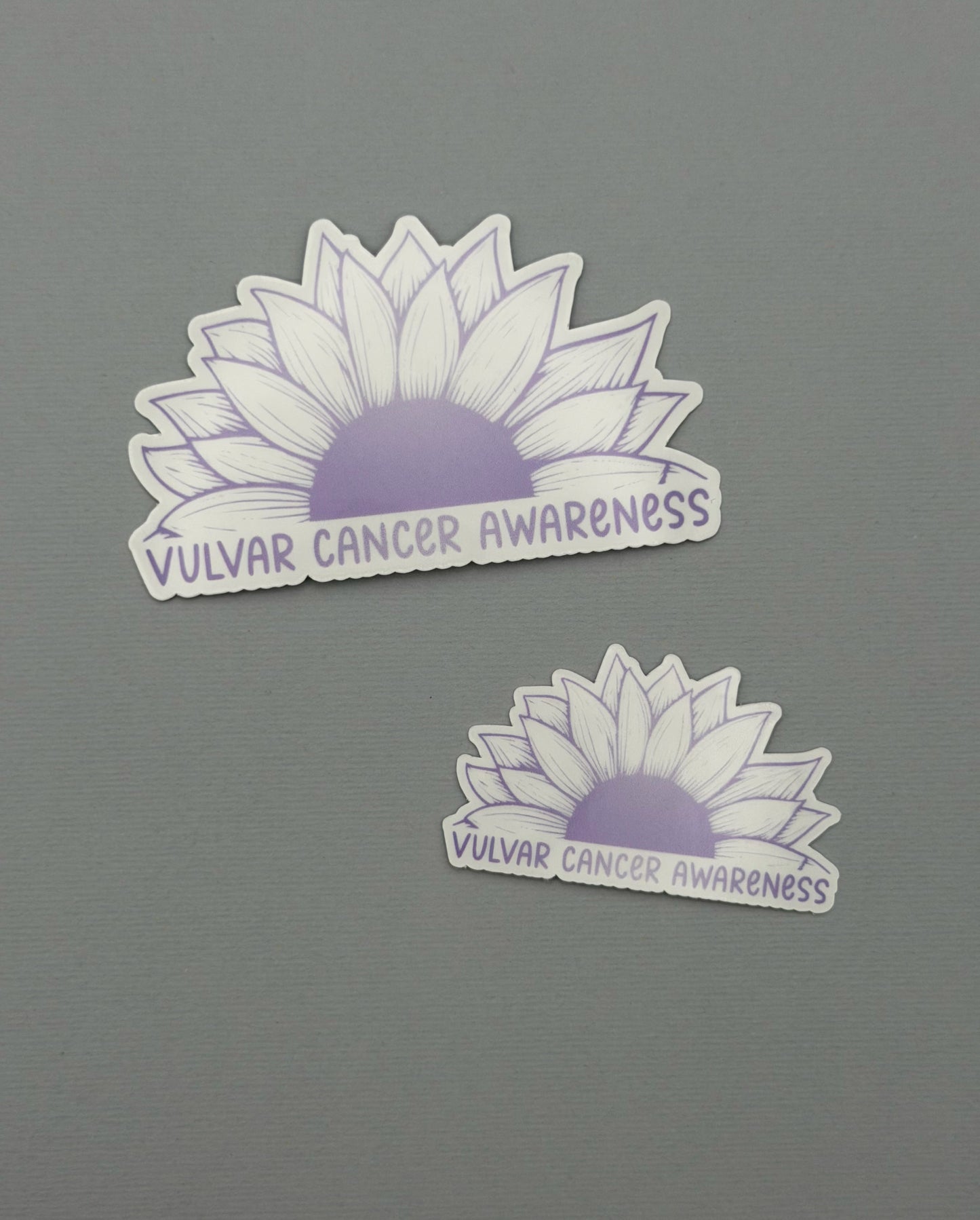 Vulvar Cancer Awareness Sunflower Sticker or Magnet