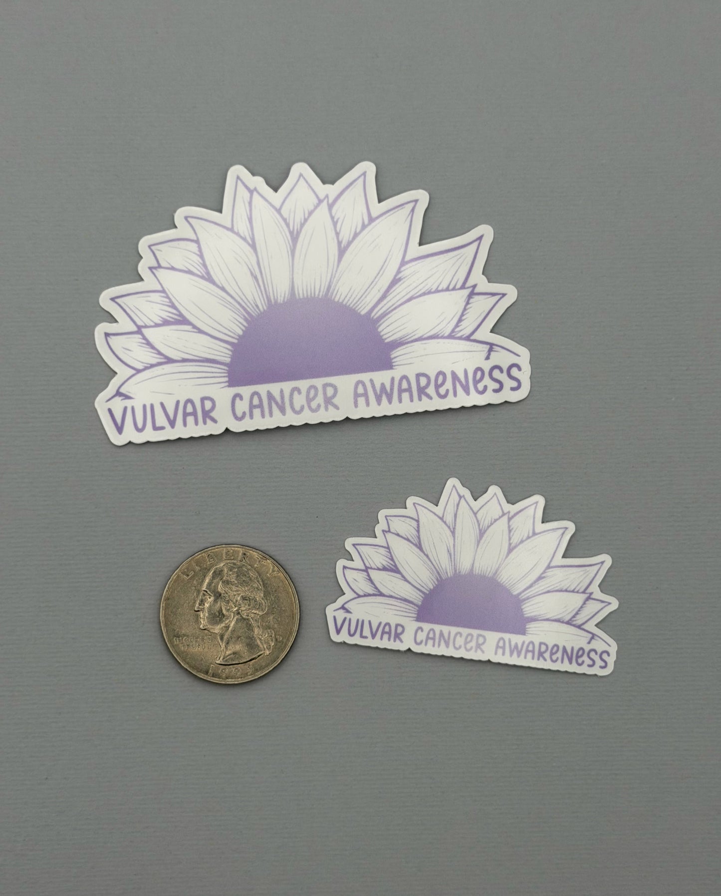 Vulvar Cancer Awareness Sunflower Sticker or Magnet