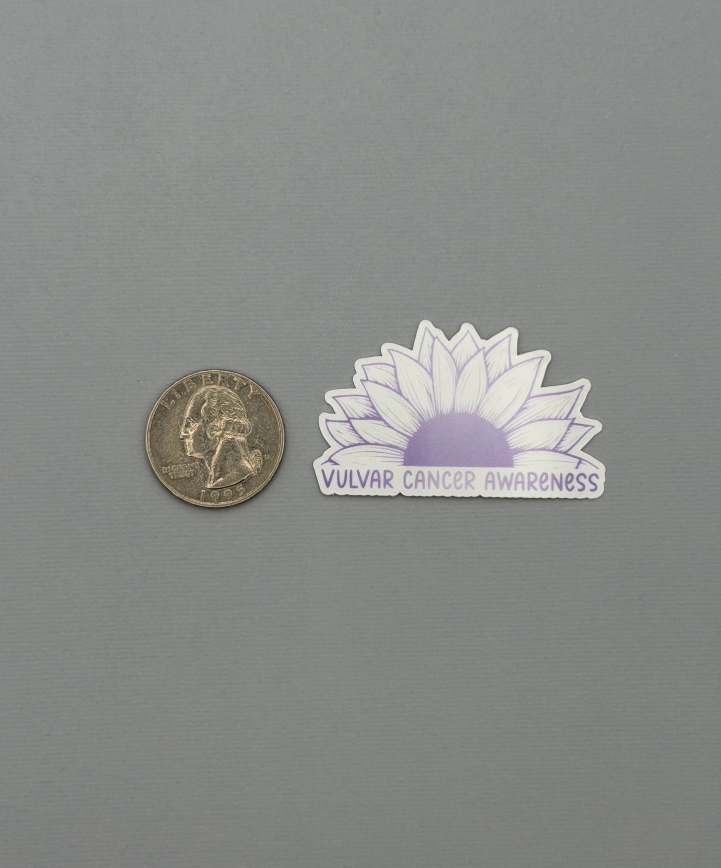 Vulvar Cancer Awareness Sunflower Sticker or Magnet