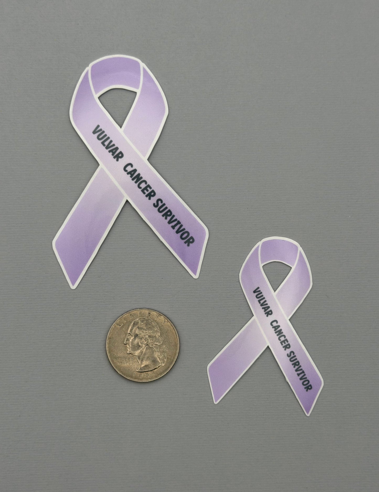 Vulvar Cancer Survivor Ribbon Sticker or Magnet