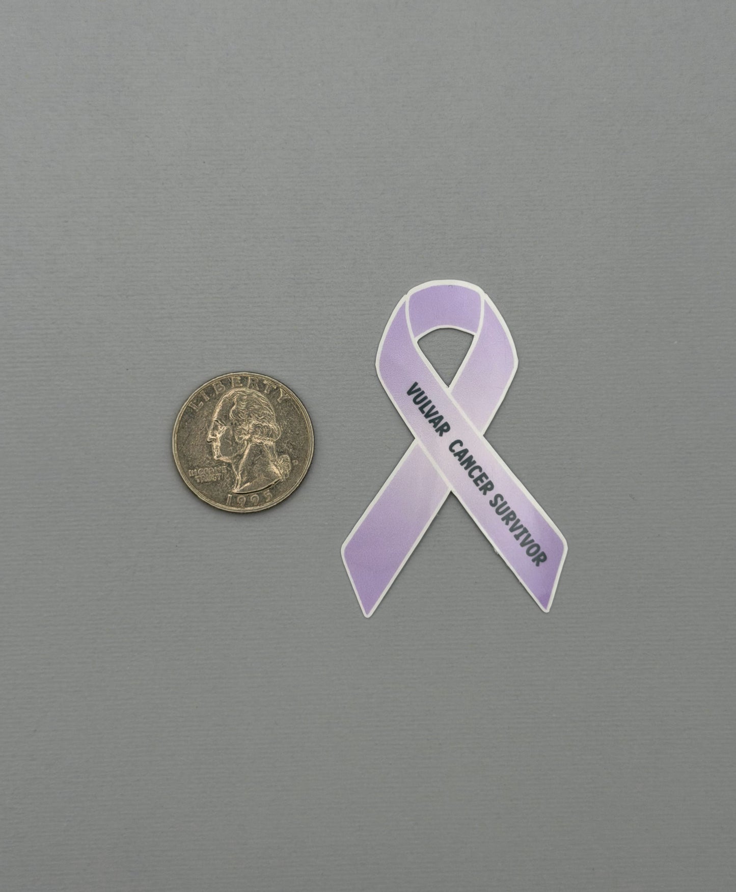 Vulvar Cancer Survivor Ribbon Sticker or Magnet