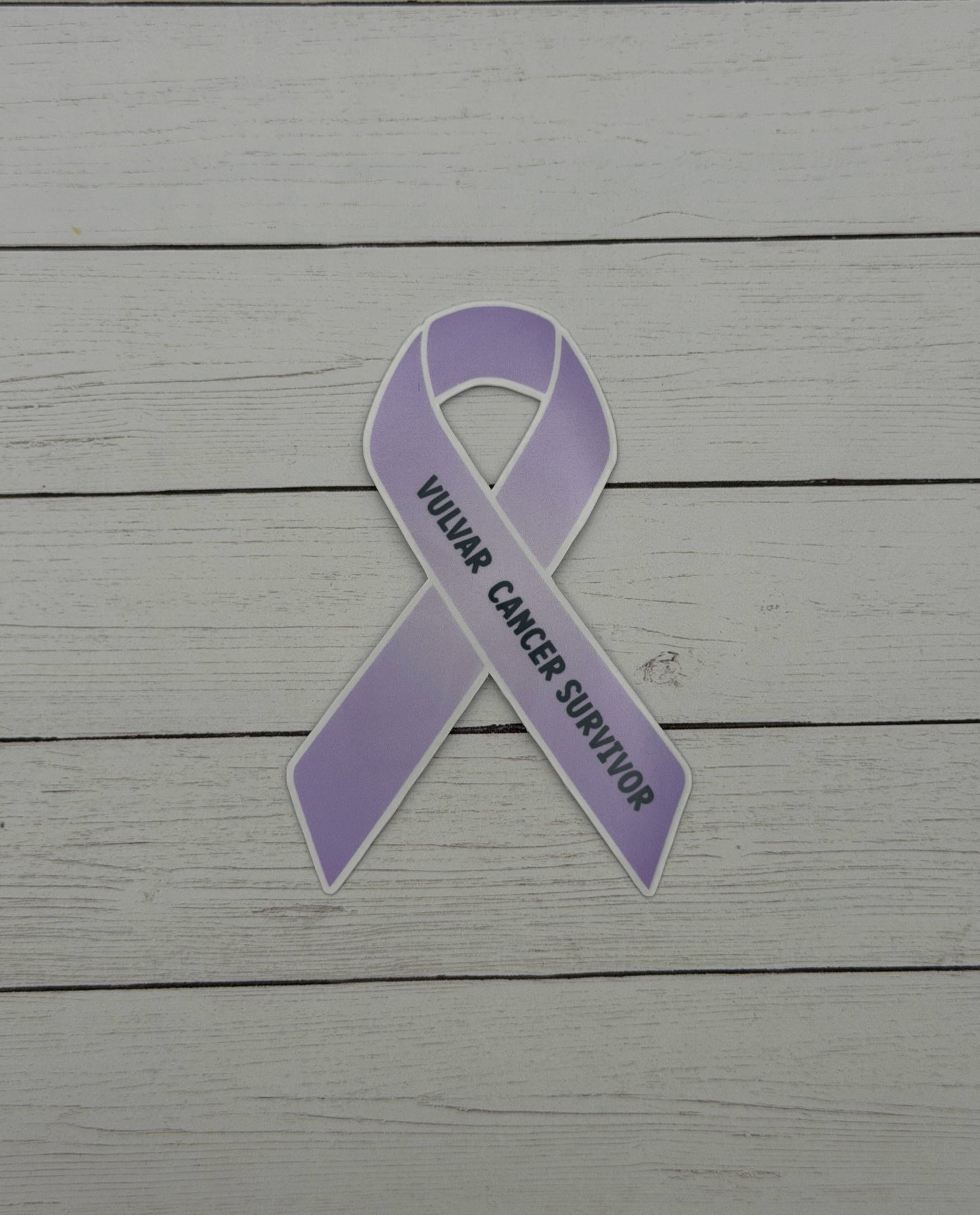 Vulvar Cancer Survivor Ribbon Sticker or Magnet