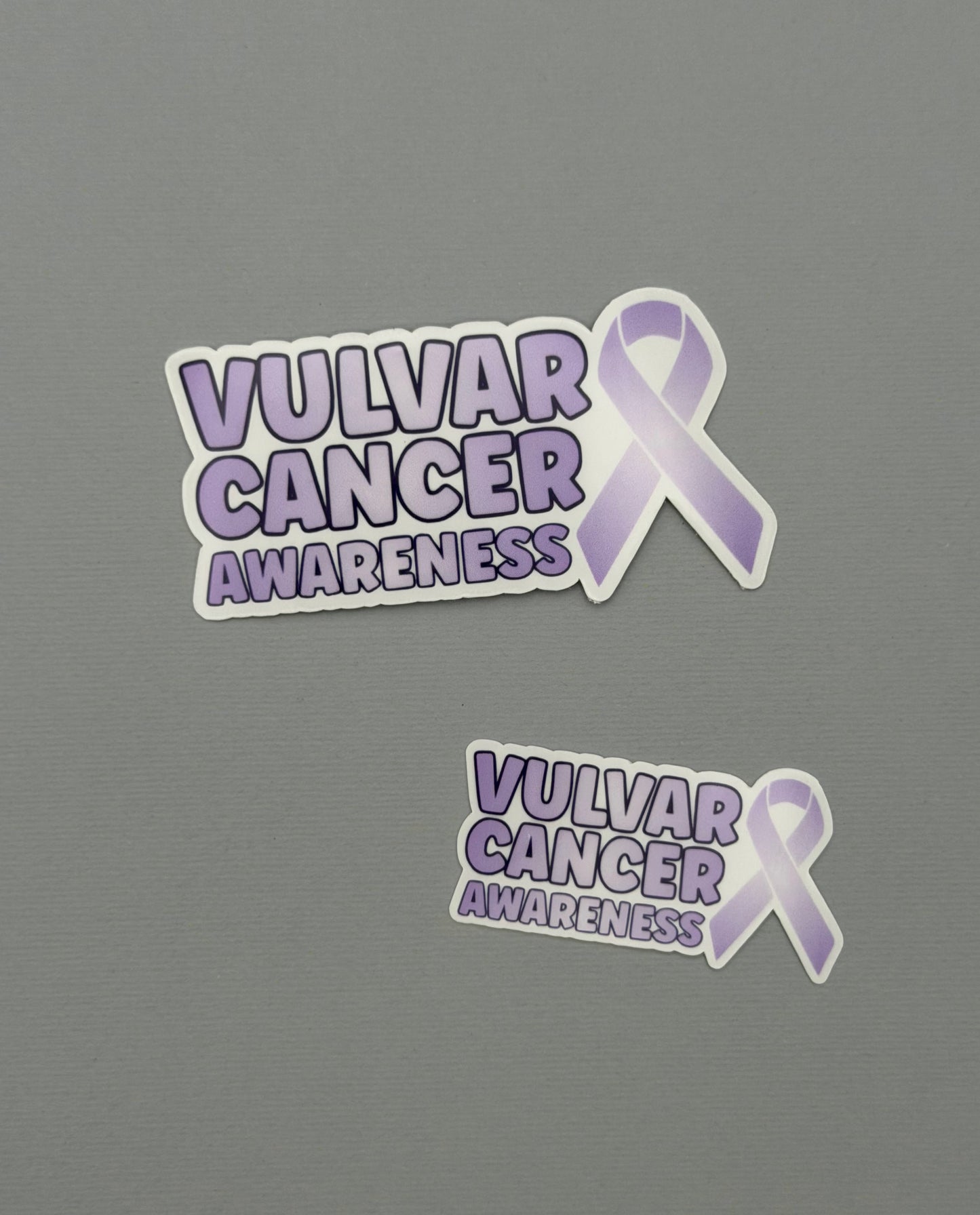 Vulvar Cancer Awareness with Ribbon Sticker or Magnet