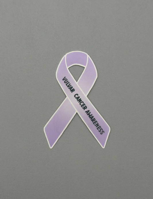 Vulvar Cancer Awareness Ribbon Sticker or Magnet