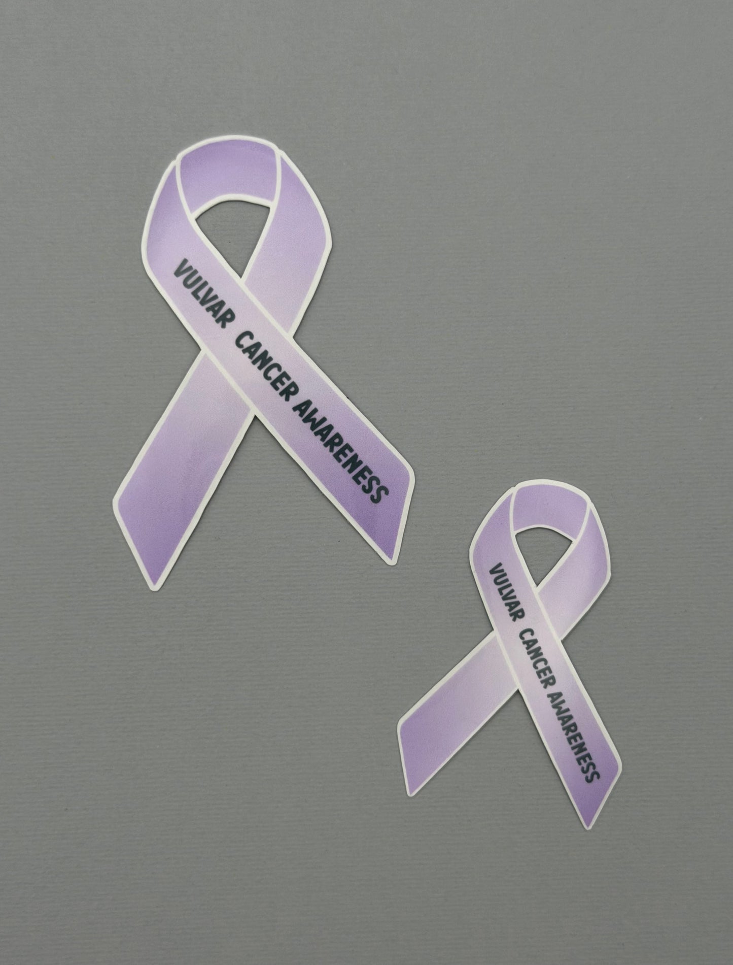 Vulvar Cancer Awareness Ribbon Sticker or Magnet