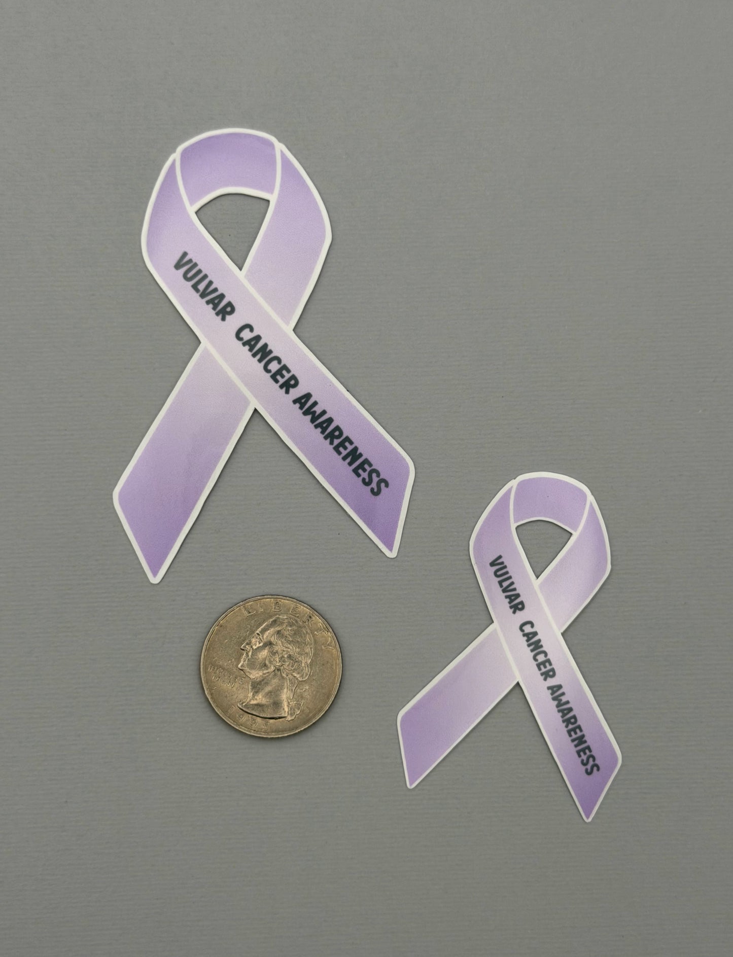 Vulvar Cancer Awareness Ribbon Sticker or Magnet