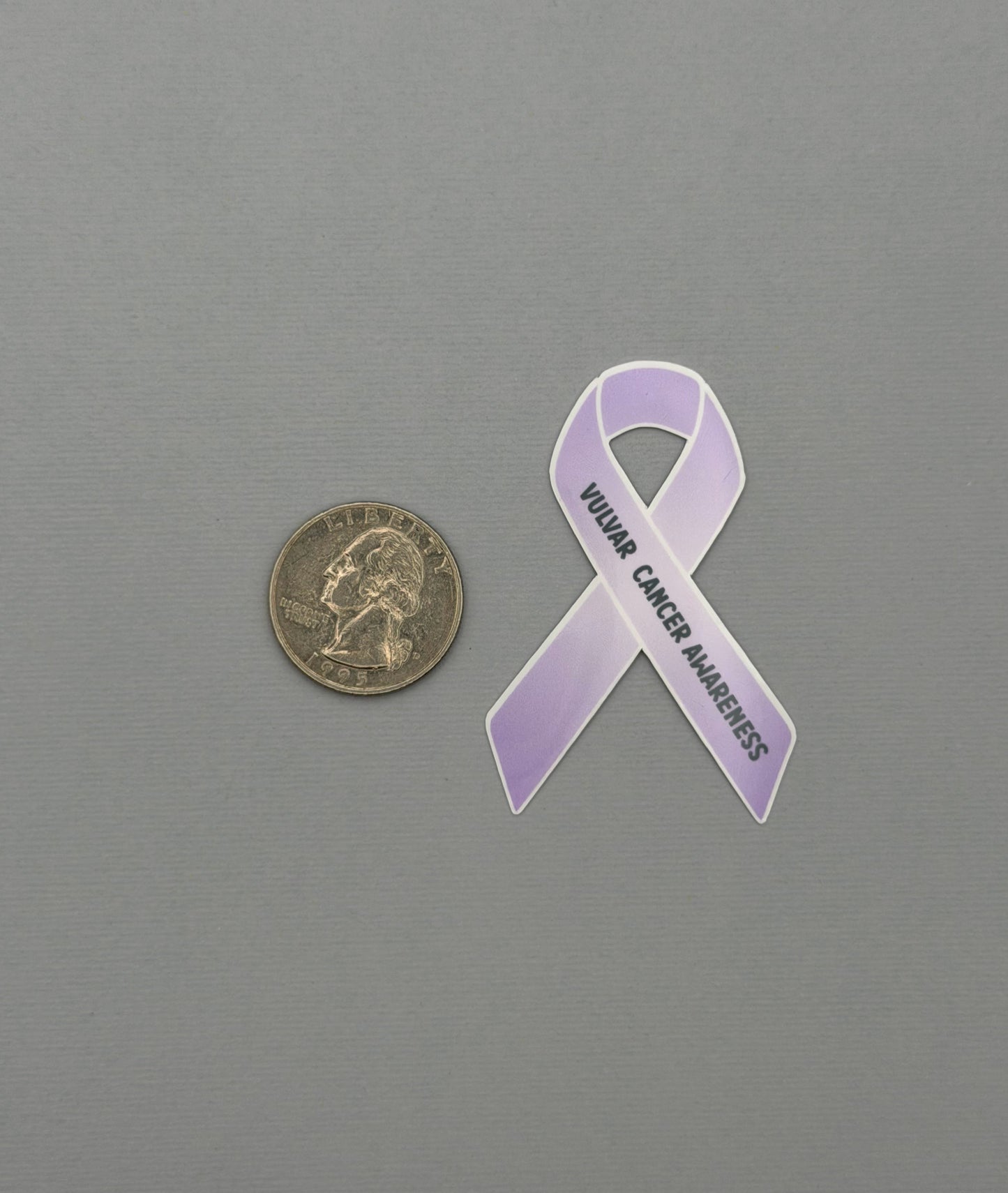 Vulvar Cancer Awareness Ribbon Sticker or Magnet