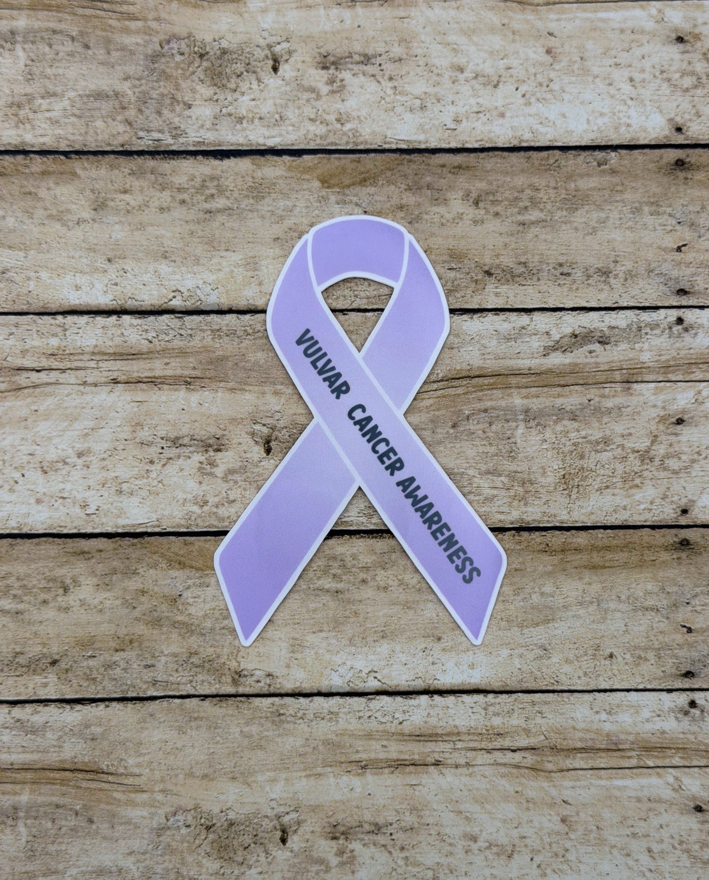 Vulvar Cancer Awareness Ribbon Sticker or Magnet