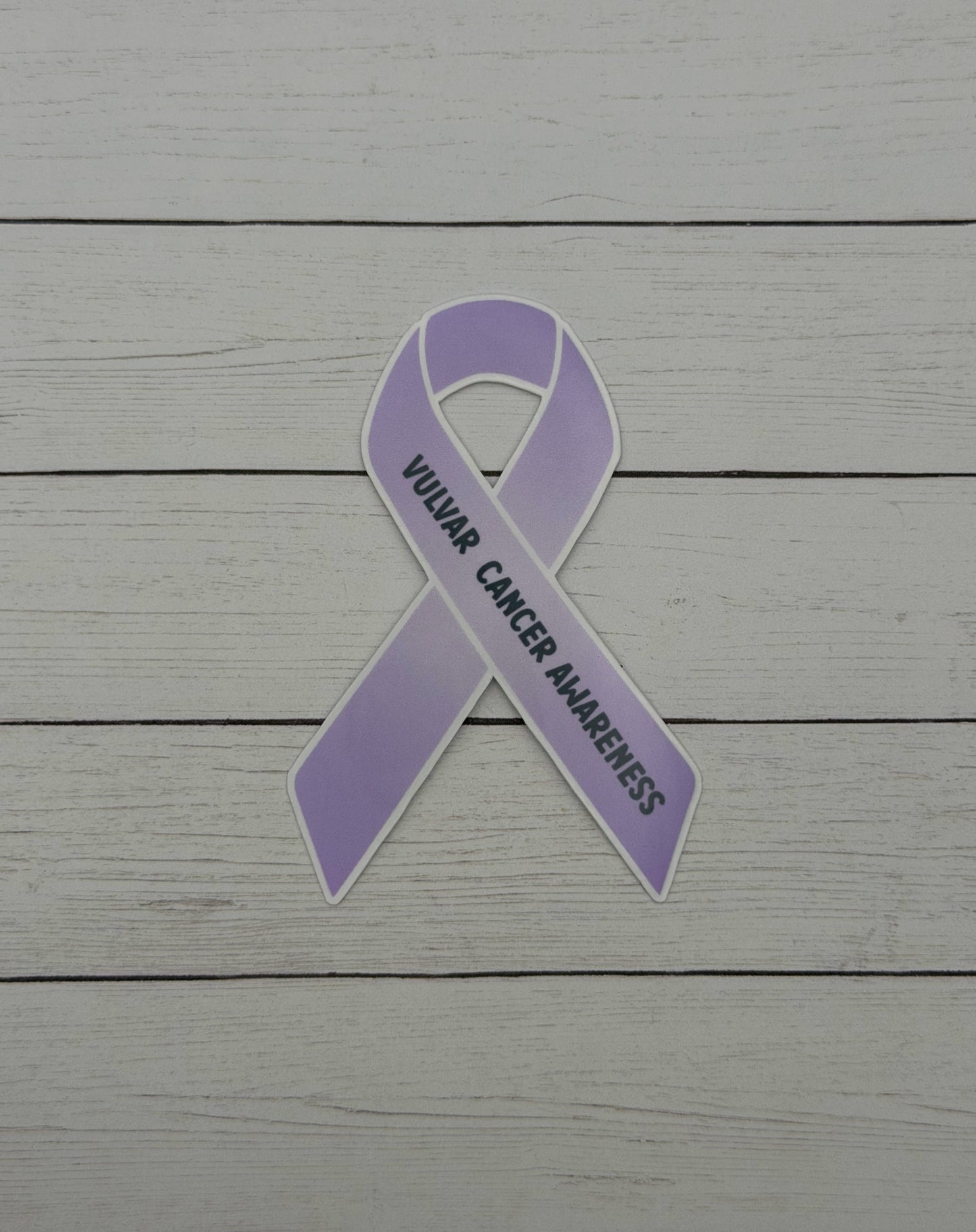 Vulvar Cancer Awareness Ribbon Sticker or Magnet