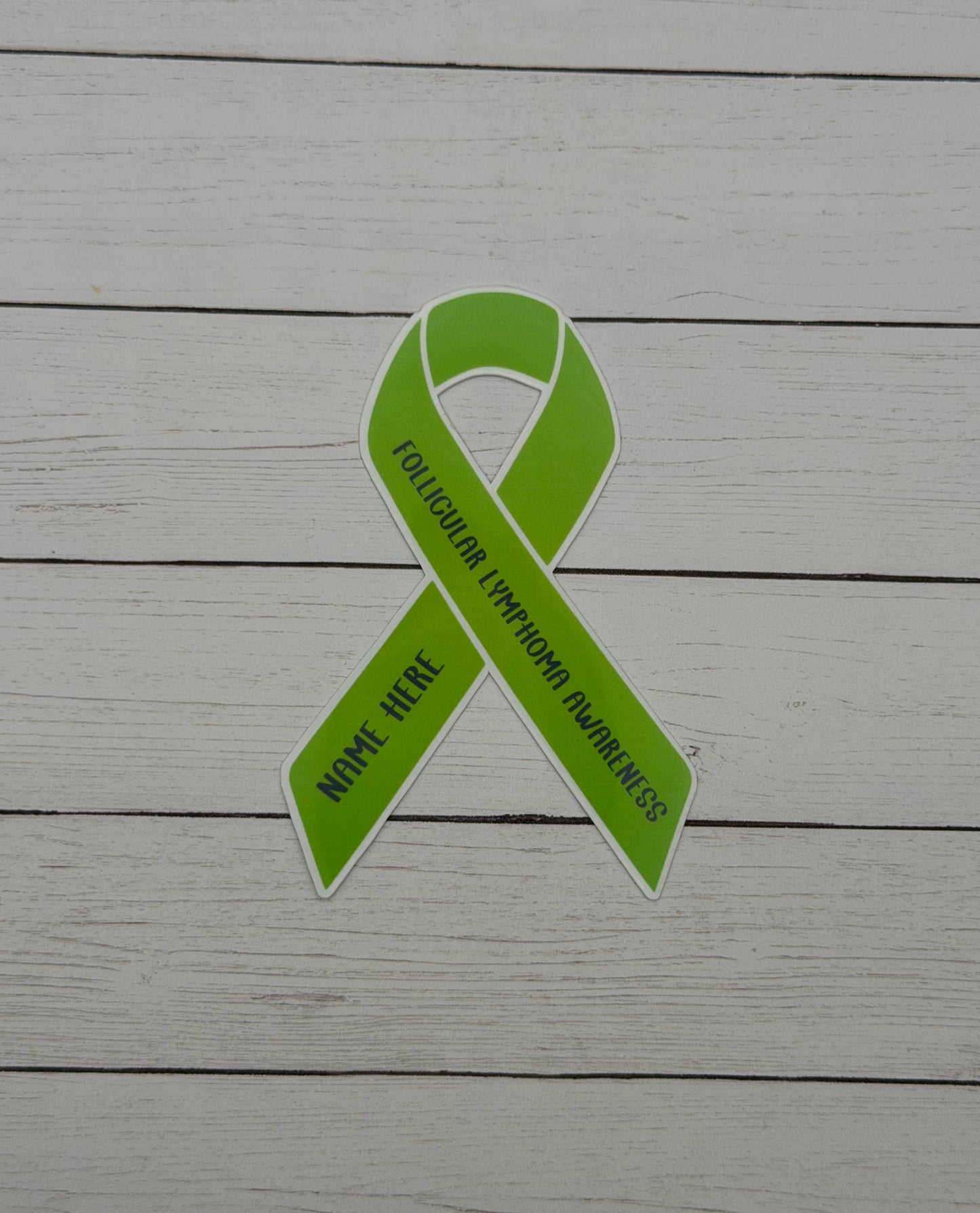 Follicular Lymphoma Awareness Custom Ribbon Sticker or Magnet