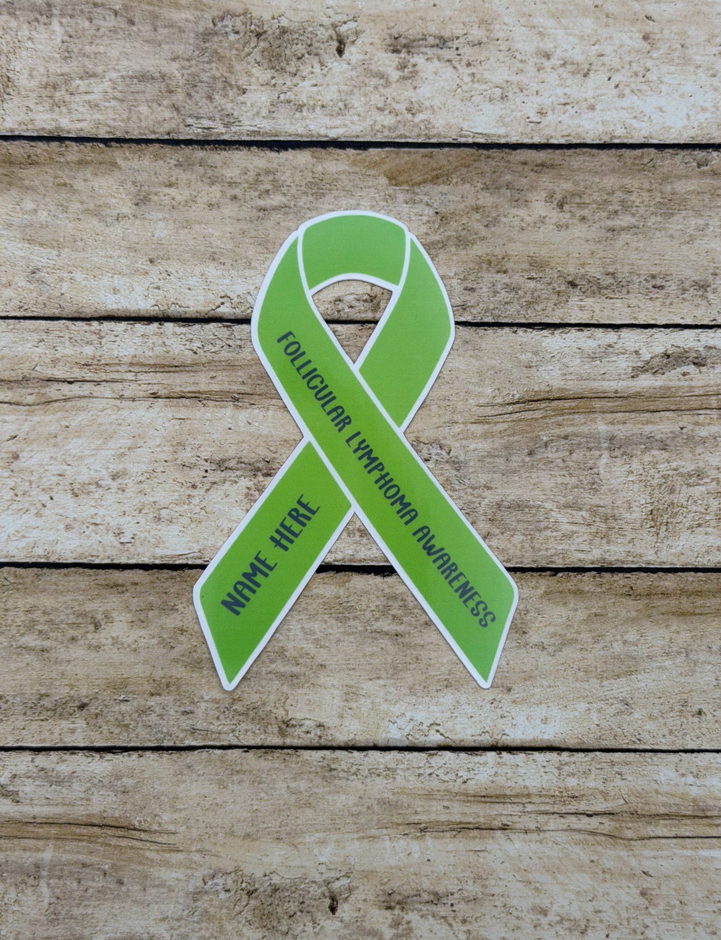 Follicular Lymphoma Awareness Custom Ribbon Sticker or Magnet