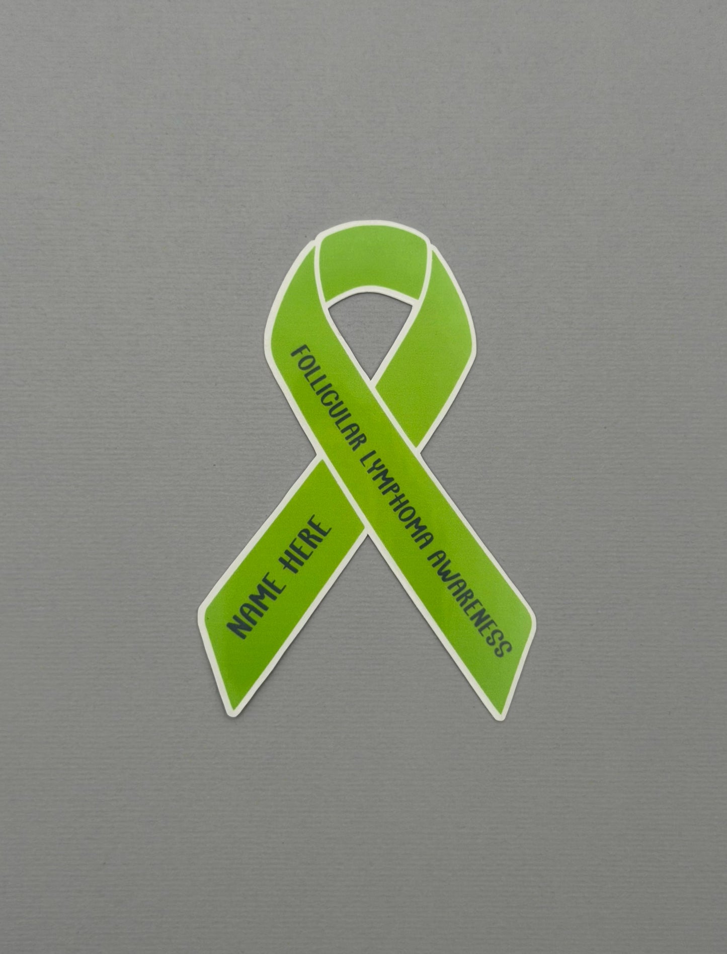 Follicular Lymphoma Awareness Custom Ribbon Sticker or Magnet