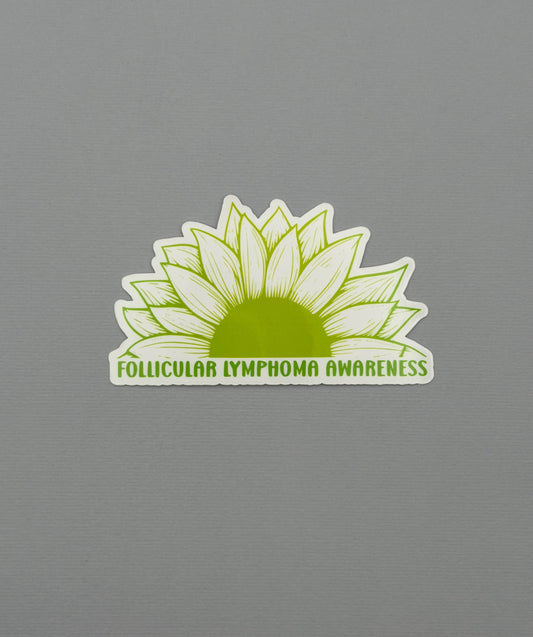 Follicular Lymphoma Awareness Sunflower Sticker or Magnet