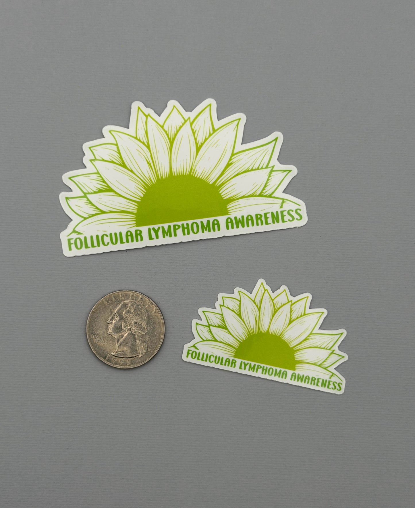 Follicular Lymphoma Awareness Sunflower Sticker or Magnet