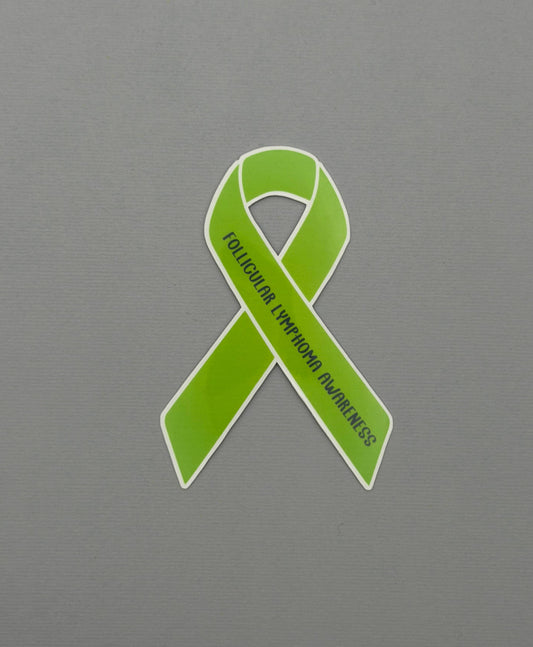 Follicular Lymphoma Awareness Ribbon Sticker or Magnet
