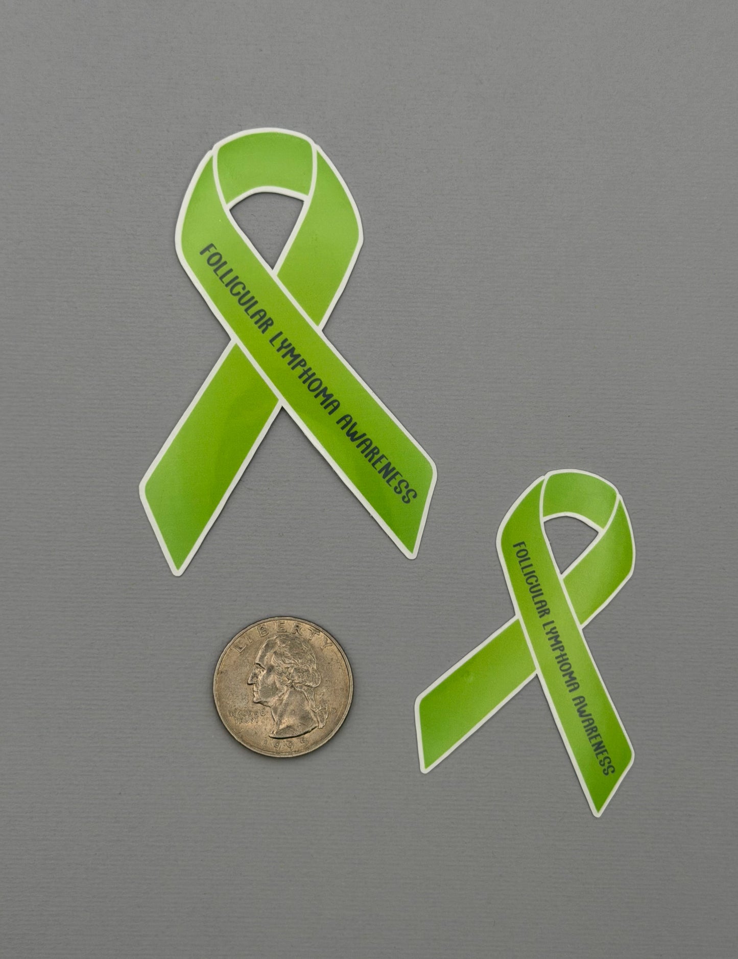 Follicular Lymphoma Awareness Ribbon Sticker or Magnet