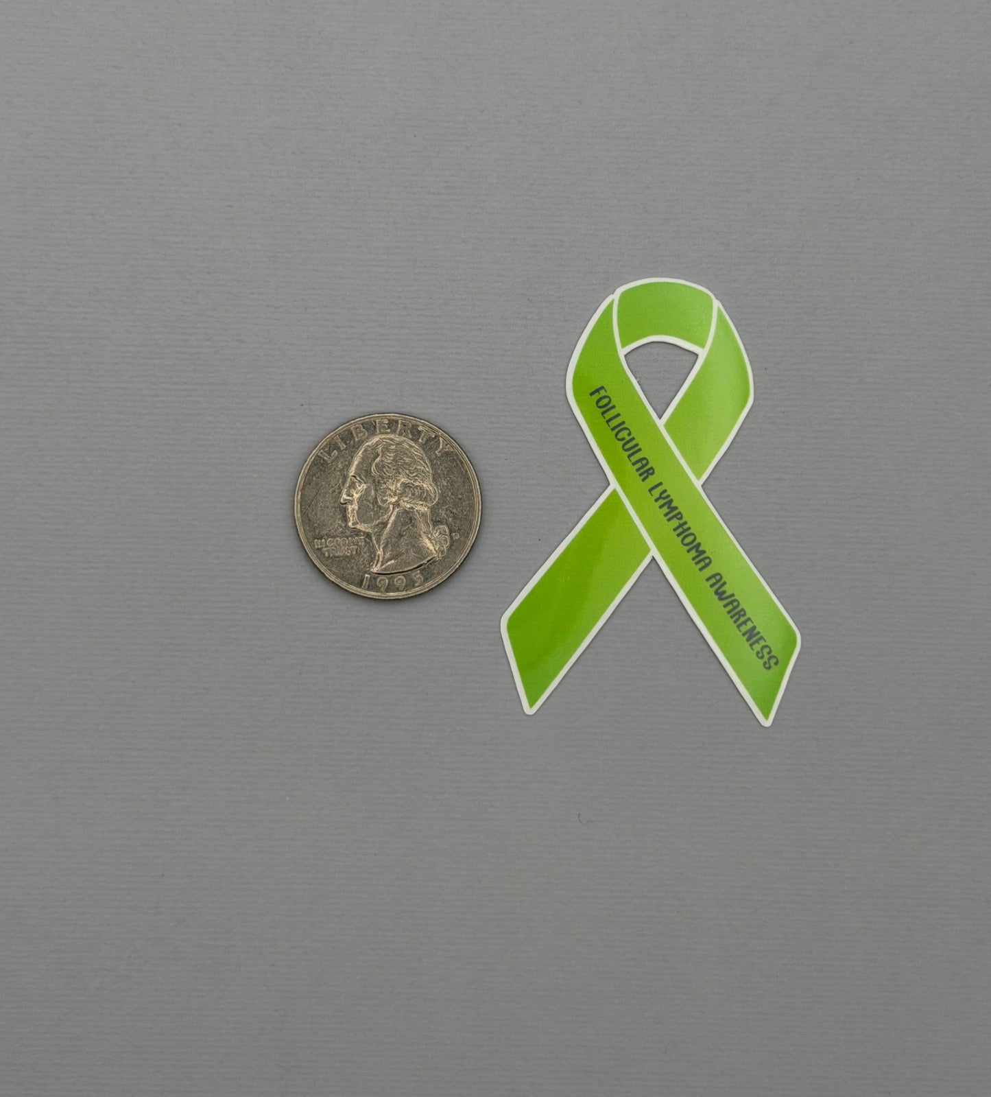 Follicular Lymphoma Awareness Ribbon Sticker or Magnet