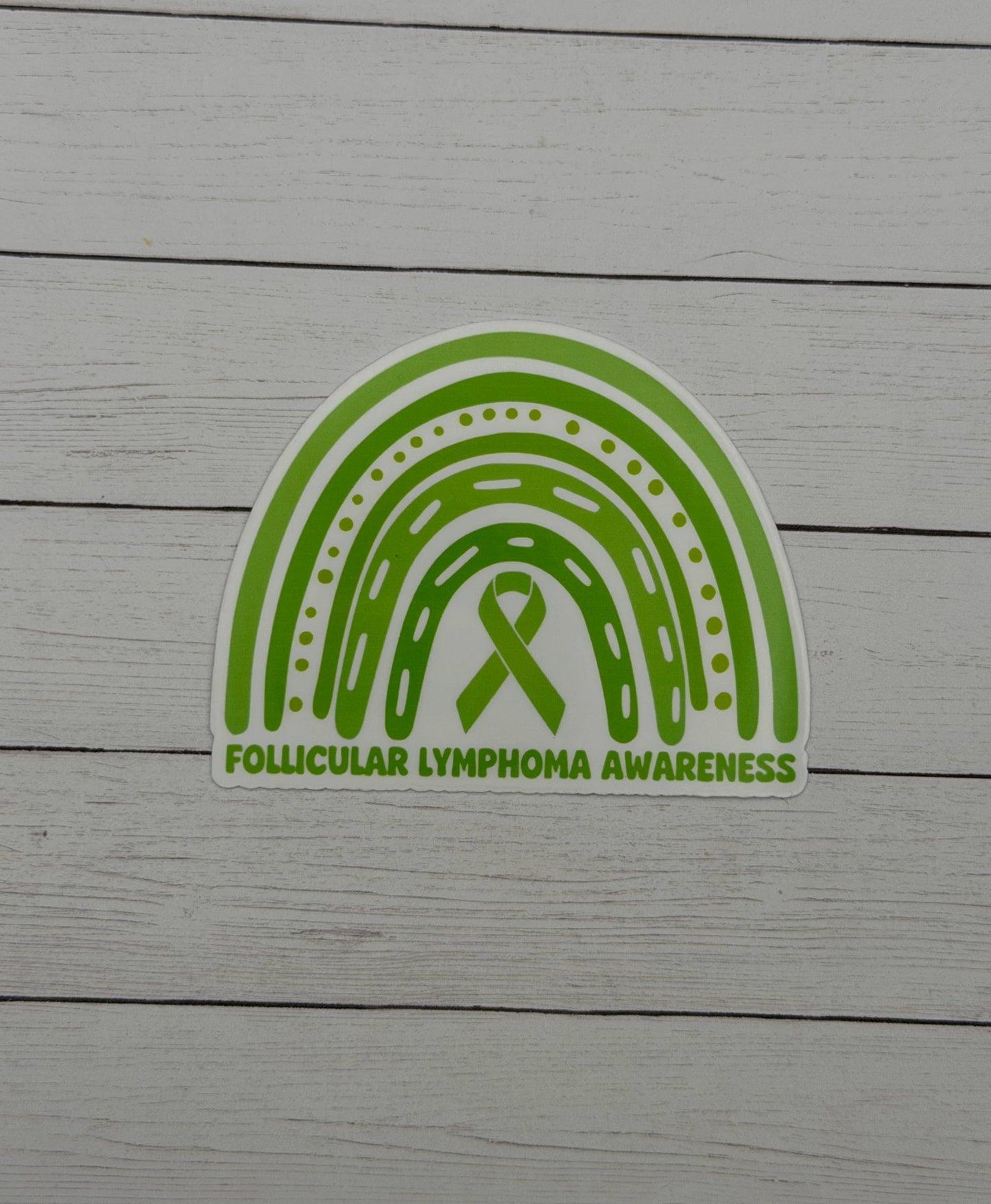 Follicular Lymphoma Awareness Rainbow Sticker or Magnet
