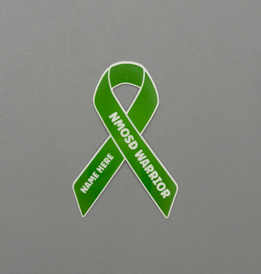 NMOSD Warrior Custom Ribbon Sticker | Neuromyelitis Optica Spectrum Disorder