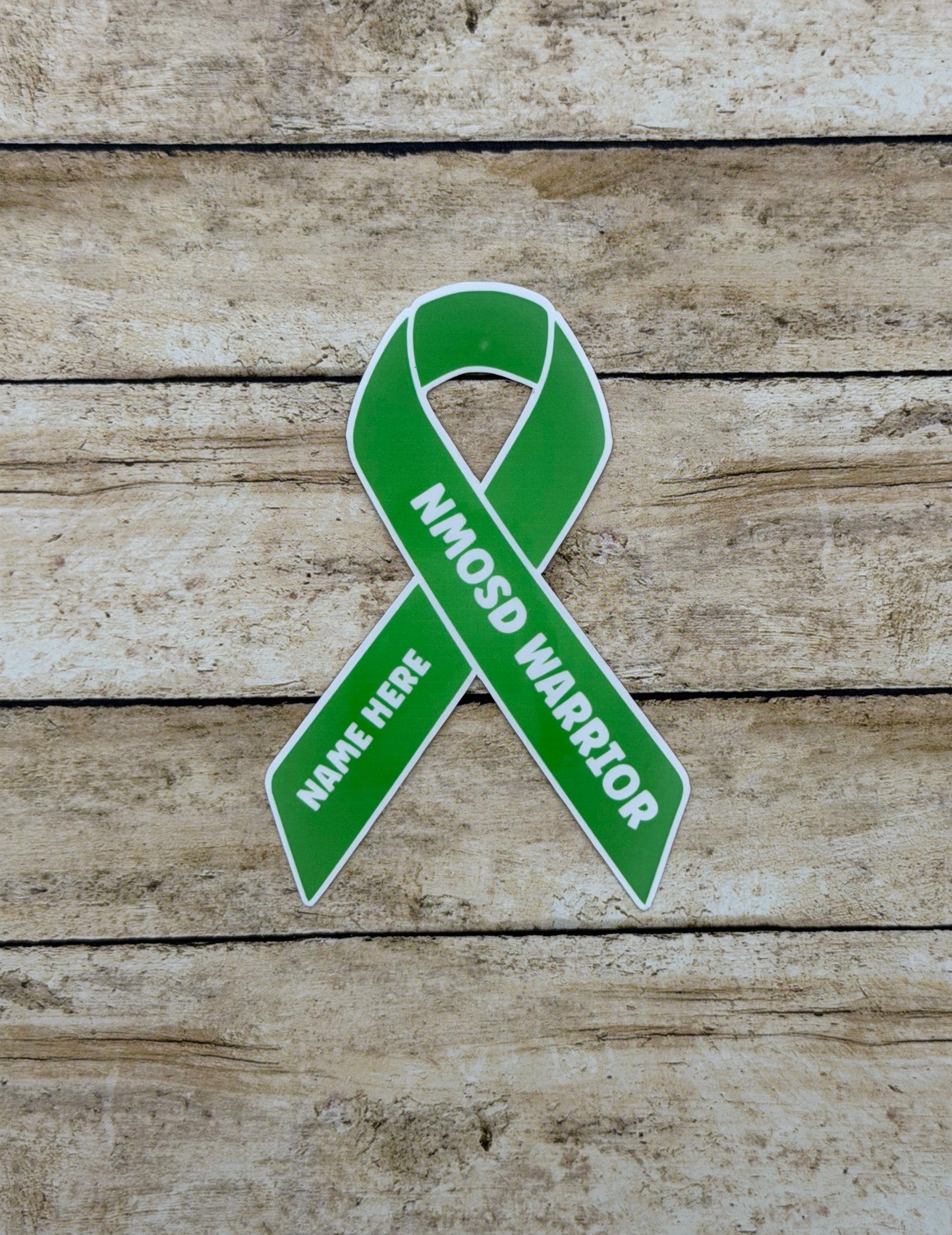 NMOSD Warrior Custom Ribbon Sticker | Neuromyelitis Optica Spectrum Disorder