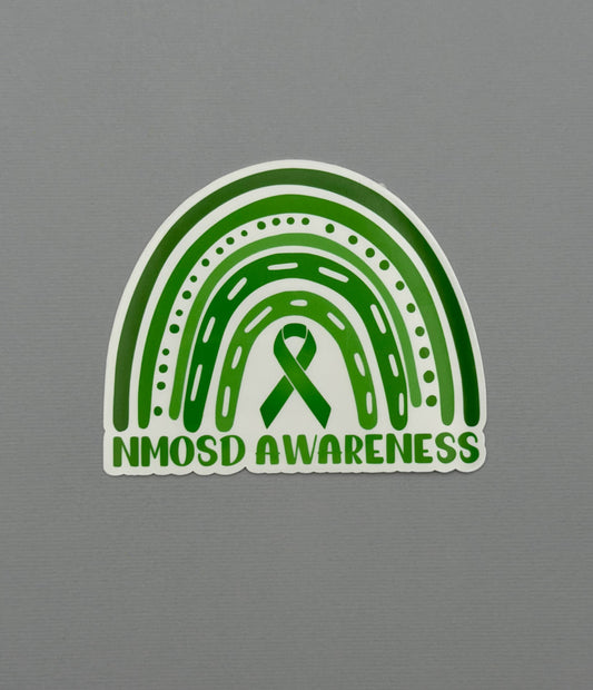 NMOSD Awareness Rainbow Sticker or Magnet | Neuromyelitis Optica Spectrum Disorder