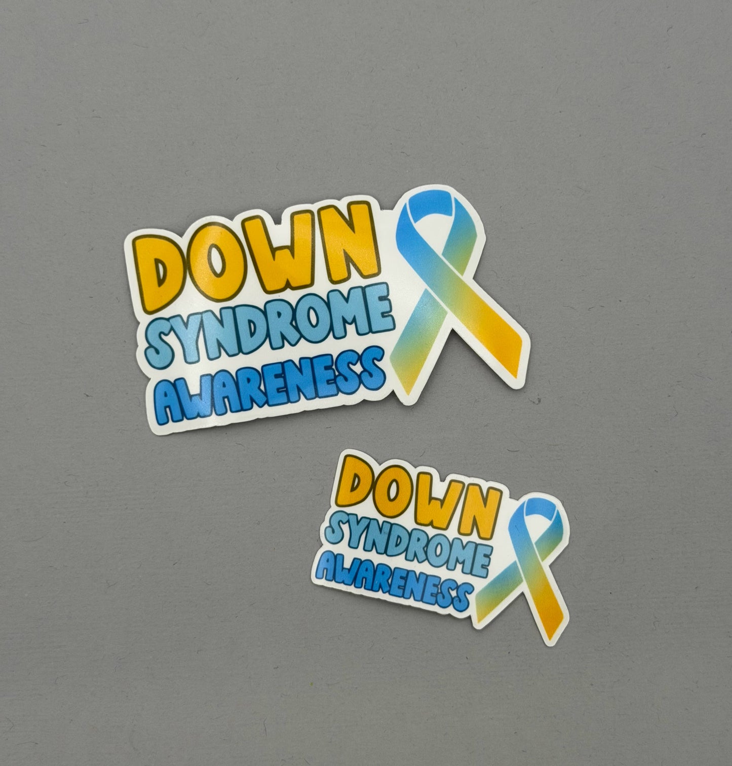Down Syndrome Awareness with Ribbon Sticker
