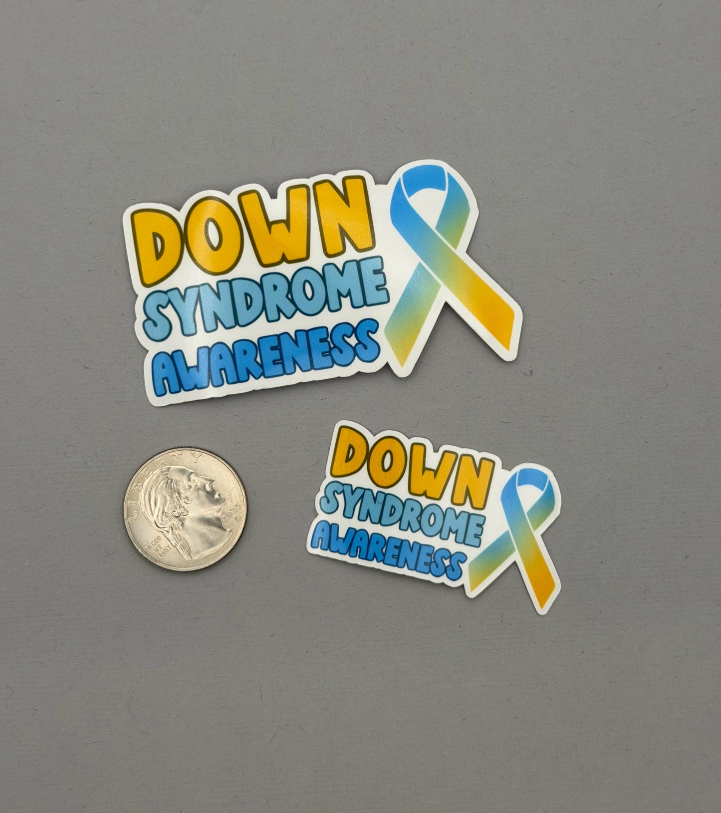 Down Syndrome Awareness with Ribbon Sticker