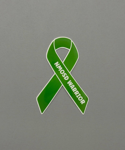 NMOSD Warrior Ribbon Sticker or Magnet | Neuromyelitis Optica Spectrum Disorder