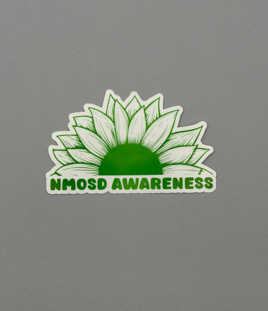 NMOSD Awareness Sunflower Sticker or Magnet | Neuromyelitis Optica Spectrum Disorder