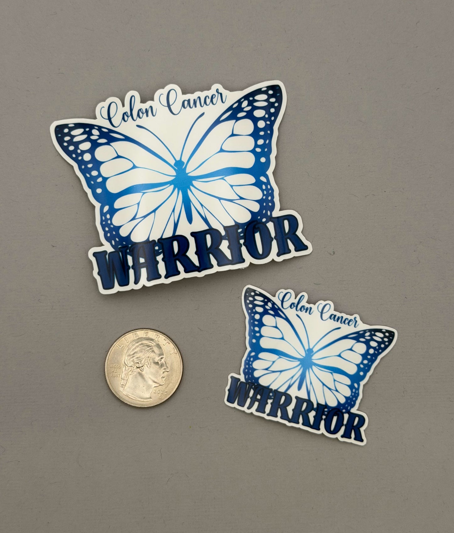Colon Cancer Warrior Butterfly Sticker