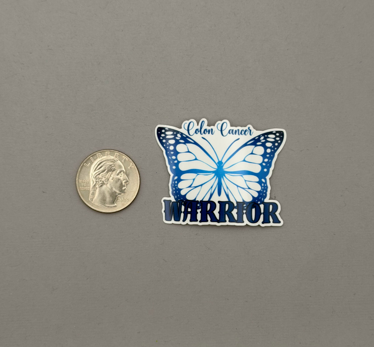 Colon Cancer Warrior Butterfly Sticker