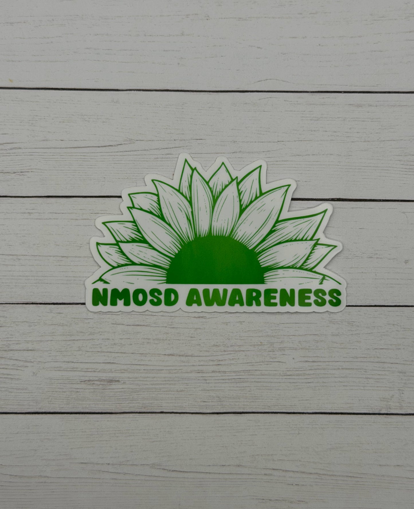 NMOSD Awareness Sunflower Sticker or Magnet | Neuromyelitis Optica Spectrum Disorder