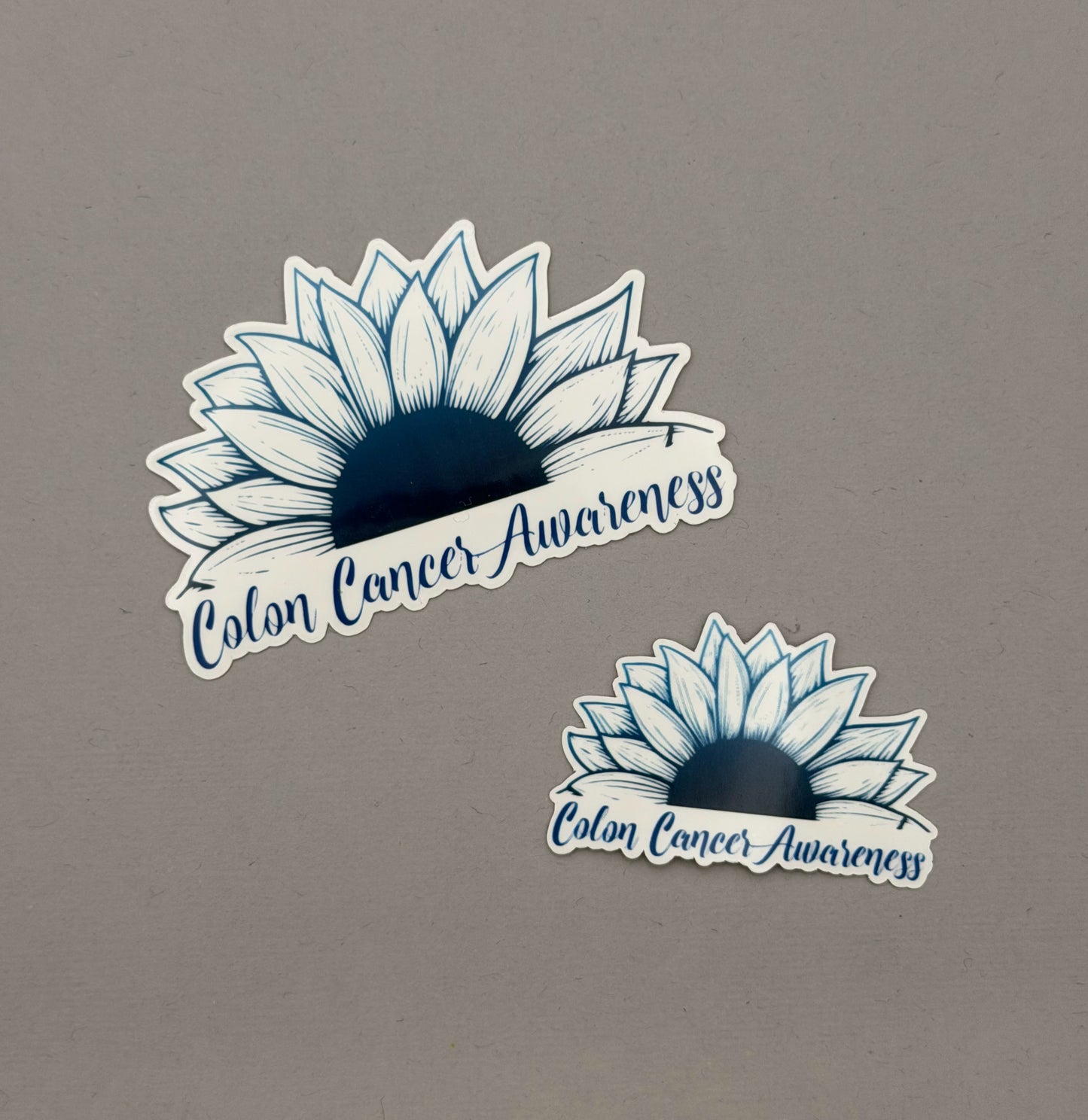 Colon Cancer Awareness Sunflower Sticker